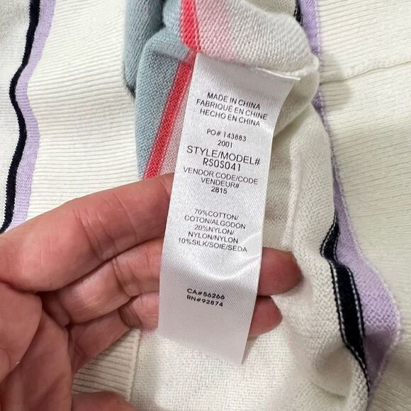 Splendid* NWT XSmall Women’s Shore Striped Ribbed Pullover Sweater multicolored - Picture 5 of 13